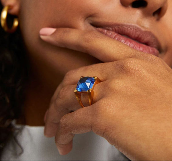 Midnight Blue Mini Plaza Ring
