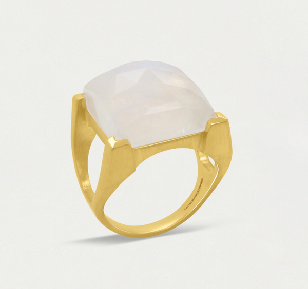 Rainbow Moonstone Plaza Ring
