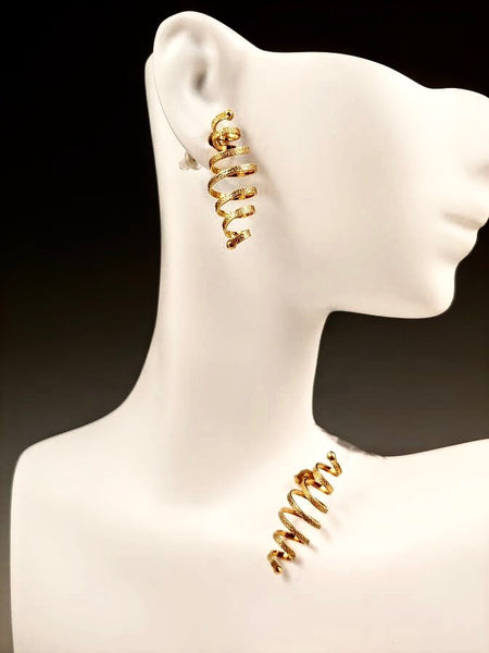 Vermeil Coil Post Earring