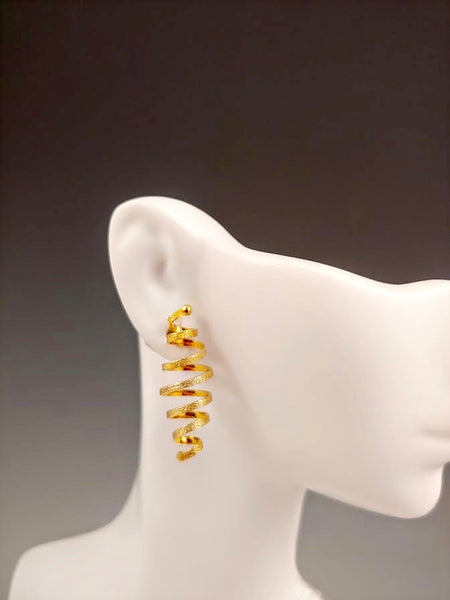 Vermeil Coil Post Earring