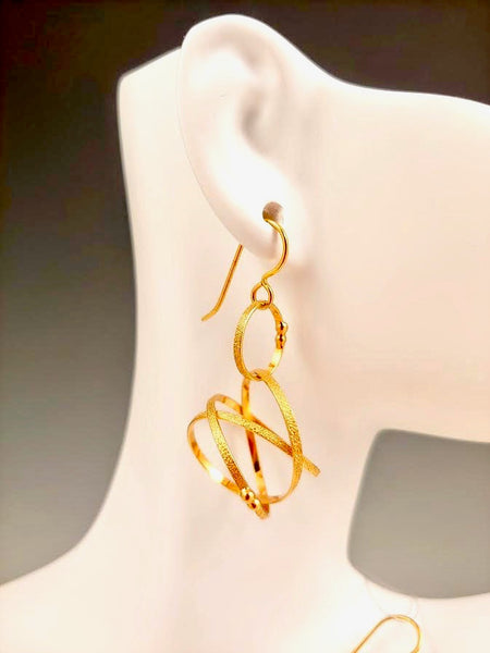 Large Vermeil Mobius Loop Earring