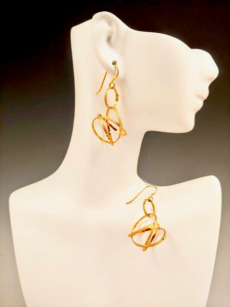 Large Vermeil Mobius Loop Earring
