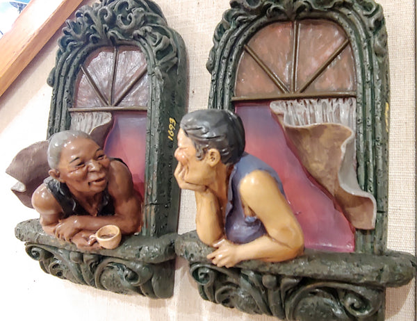 "Coffee Chat" Window Sculpture