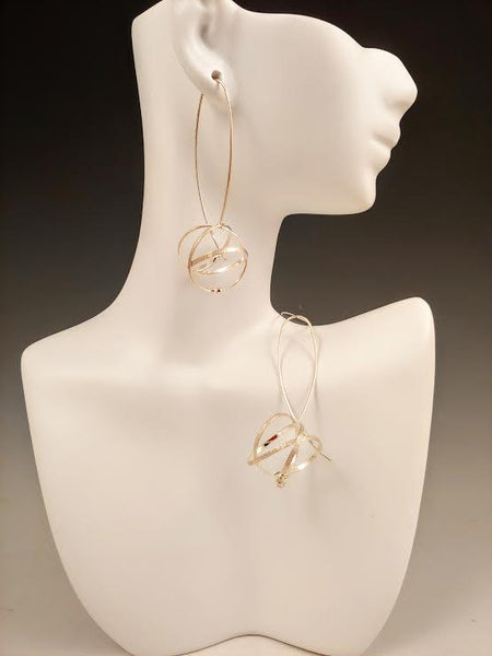 Large Mobius Wishbone Earring