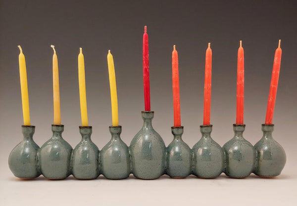 Blue Bottle Menorah