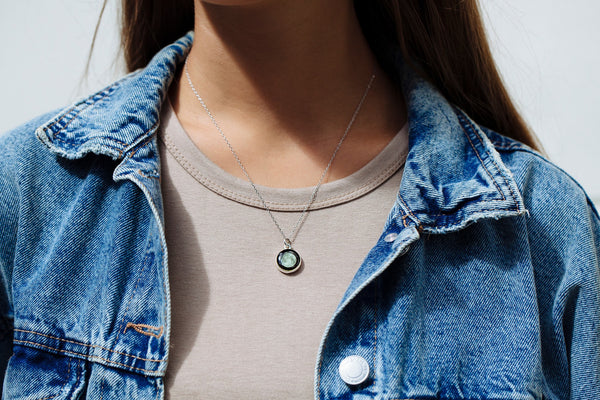 MoonGlow Waxing Crescent Necklace
