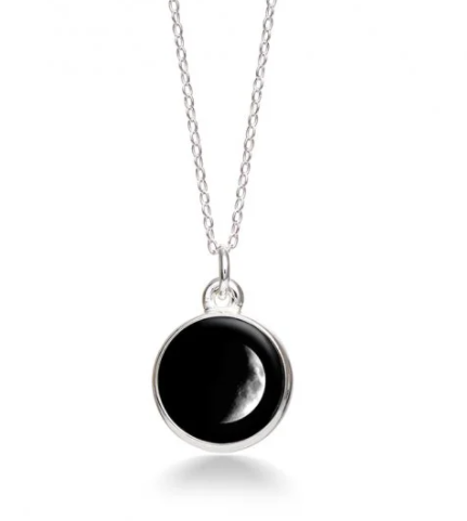 MoonGlow Waxing Crescent Necklace