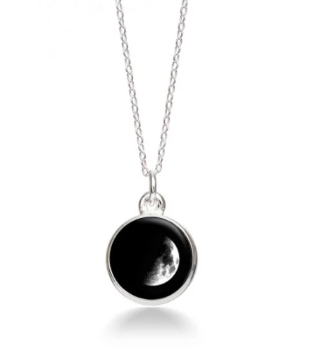 MoonGlow Waxing Crescent Necklace