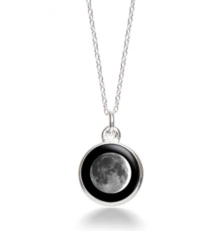 MoonGlow Waxing Crescent Necklace