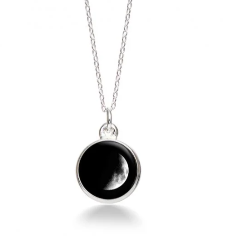 MoonGlow Waxing Crescent Necklace