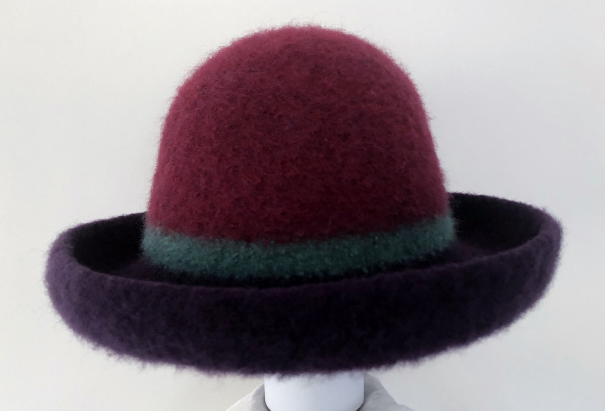 Purple/Jade/Plum Striped Hat | Tess McGuire Hats  display picture 1