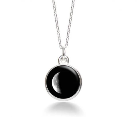 MoonGlow Waning Crescent Necklace