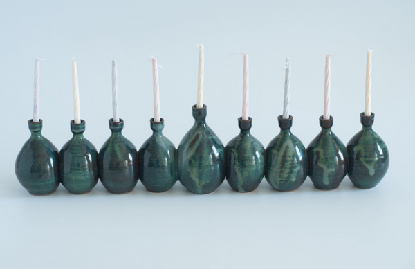 Blue Bottle Menorah
