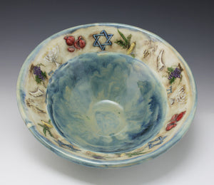 Large Judaic Symbols Bowl