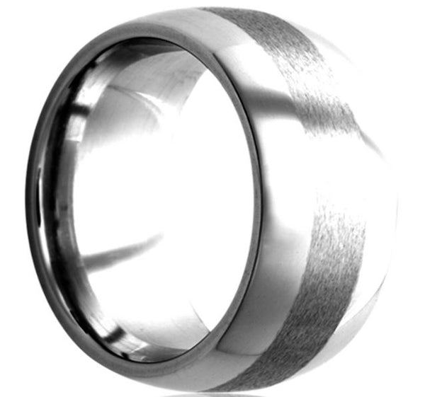 Satin Stripe Tungsten Ring