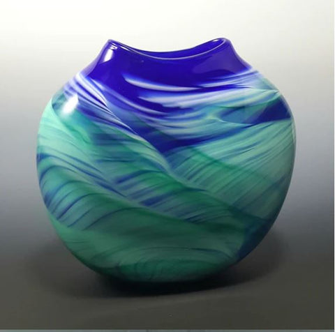 Blue-Green Medallion Vase