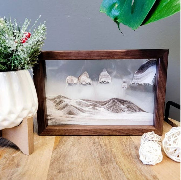 Horizon Walnut Moving Sand Art