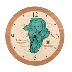 Custom Wood Lake Clock Lake Art MyAmericanCrafts – My American