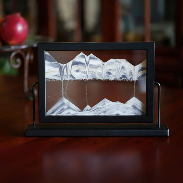 Window Black Moving Sand Art