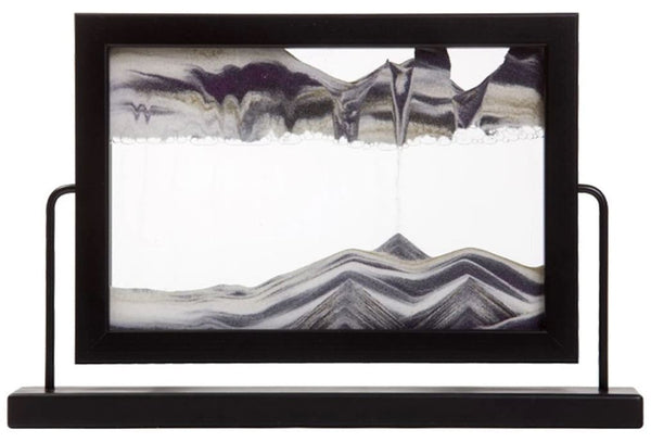 Window Black Moving Sand Art