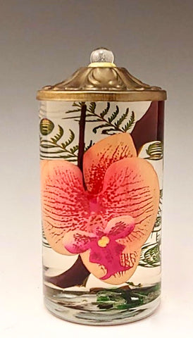 7" Coral Orchid Oil Candle