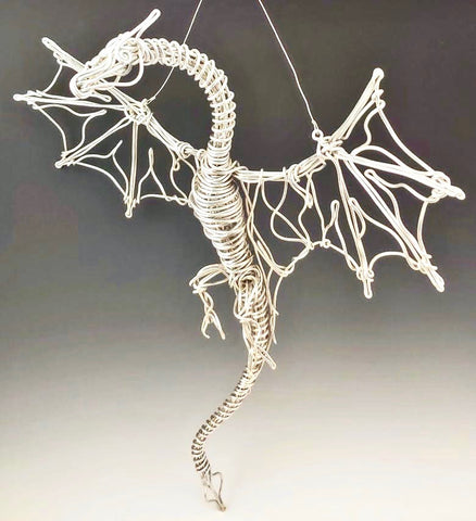 Flying Dragon Metal Sculpture