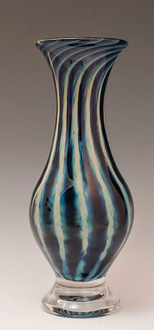 Blue Striped Teardrop Treasure  Vase