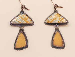 Jasper & Natural Druzy Earrings