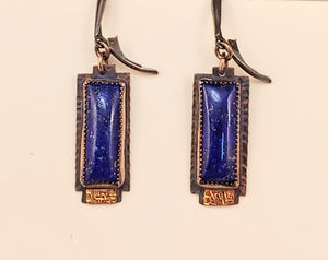 Lapis & 24K Gold Earrings