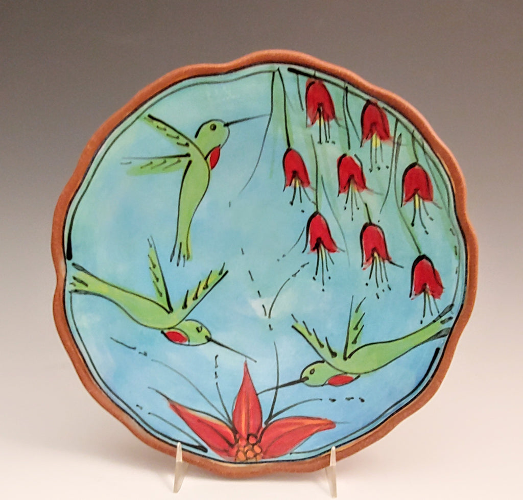 Hummingbird Plate | Jen Stas Pottery | MyAmericanCrafts – My American ...