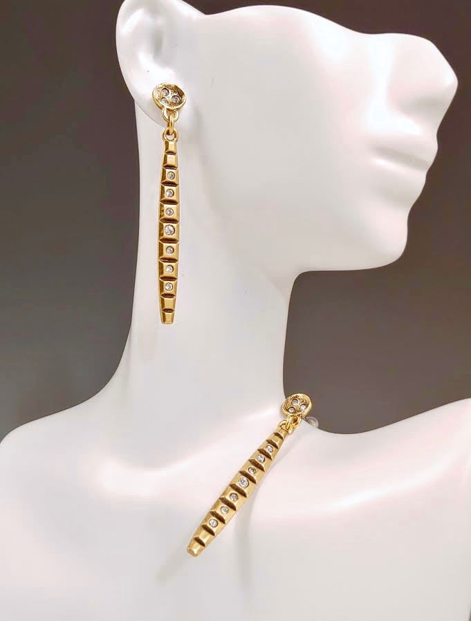 Top of the Ladder Gold  Earrings