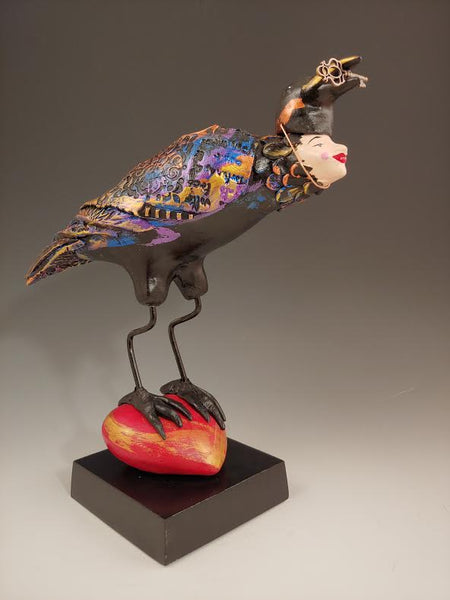 Raven Spirit Bird Sculpture