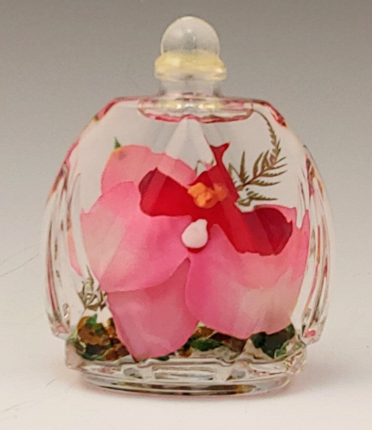 Cut Glass Pink Orchid Oil Candle