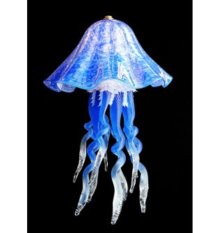 Single Cobalt Jellyfish Lamp