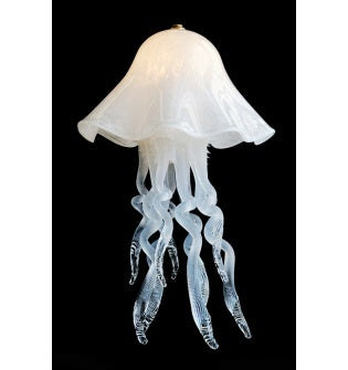 Single White Jellyfish Lamp