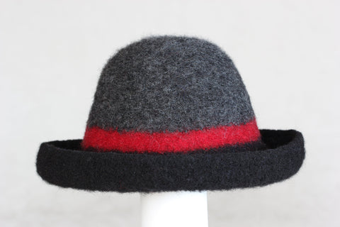 Black/Red Striped Hat