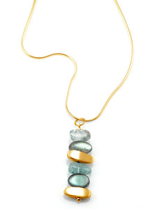 Stone "Nugget" Vermeil Necklace