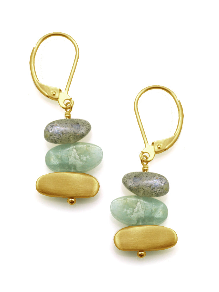 Stone "Nugget" Earrings
