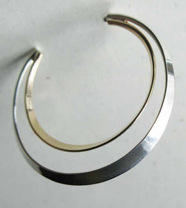 Mixed Metal Hoop Earring