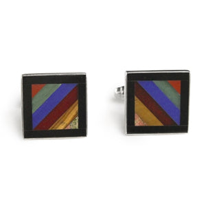 Autumn Stripe Men's Cuff Links