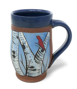 Red Bird & Birch Mug