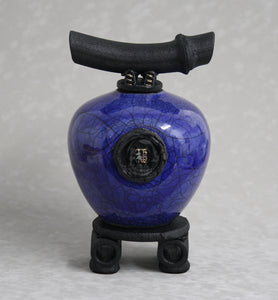 Lapis Blue Crackle Wish Keeper