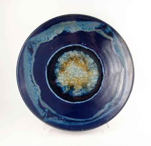 Blue Glass/Ceramic  Plate