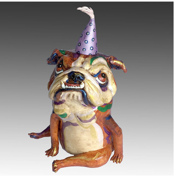 "Party Bulldog" Sculpture