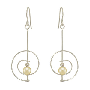 Spiral with Pearl Earrings