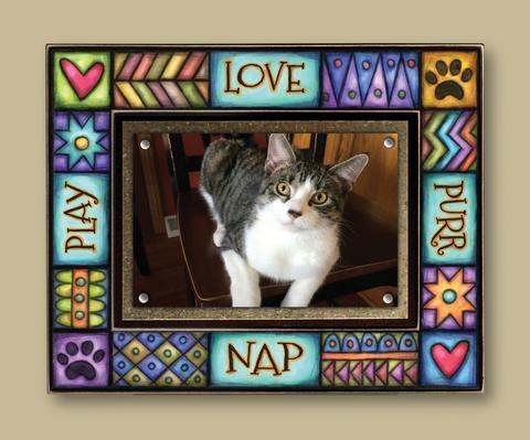 "Play Purr Nap Love" Picture Frame