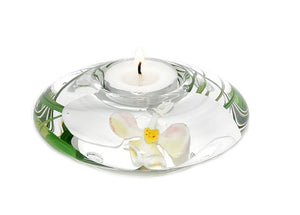 White Orchid Disk Tea Lite