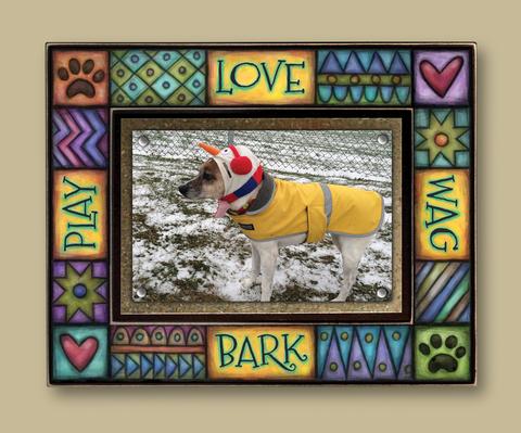 "Play Love Wag Bark" Picture Frame