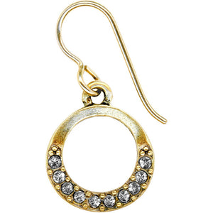 Full Moon Antique Gold Earring