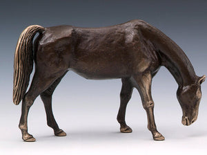 Grazing Mare Bronze Sculpture